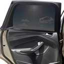 Car Window Sun Shade Cover -2 Pack Breathable Mesh Rear Side Window Shade Sunshade UV Protection for Baby Kids Pet Size M, Mosquito Net Curtain Fit for Most(95%) of Cars, Cover Full Window