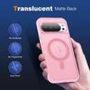 Compatible with Google Pixel 10 Pro XL Case with Magnetic Translucent Matte Phone Case with Anti-Fingerprint Tech [Compatible with Mag-Safe], Pink