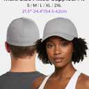 Zylioo Men's Baseball Cap with Closed Back, Non Adjustable Fitted Caps for Big Heads, Stretchy Baseball Hats (Gray, XL-2XL)