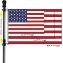6 FT Telescoping Carbon Fiber Flag Pole, Adjustable Heavy Duty Flagpole for 3x5, 4x6, 2x3 Flags, Tangle-Free Spinning Rings for House, RV, Truck, Boat