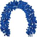 Miracliy 8Pcs 66FT Blue Flower Garland, Artificial Rose Floral Vines Fake Hanging Spring Flower Garland for Wall Backdrop Wedding Arch Tea Party Door Mantle Decoration