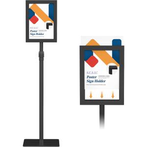Relx Adjustable Outdoor Sign Holder Stand for Display - Floor Sign Stand with Base for Business Retail Events 8.5x11 inches