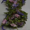 Spring Wreaths for Front Door with Lavender and Lilac, 20 Inch Outdoor Summer Wreath, Farmhouse Indoor Decor, Purple Floral Wreath for Wedding Home Wall Window Porch