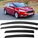 Window Visors Rain Guards Shield for 2012-2018 Ford Focus Sedan & Hatchback, Out-Channel Window Vent Wind Deflectors Visors Shades for 12-18 Focus (Not for Focus RS & ST)