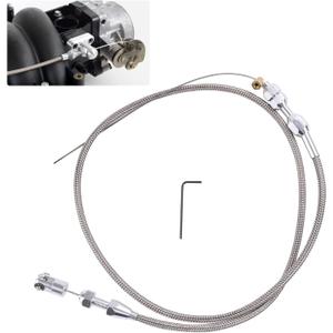 36" Stainless Steel Braided Throttle Cable Kit Compatible with 97-07 Chevrolet/Chevy LS1 Engine 4.8L 5.3L 5.7L 6.0L Throttle Cable Repair Kit Stainless Steel Accelerator Cable
