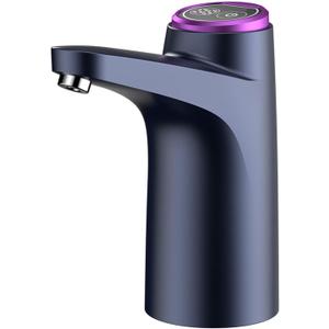 Automatic Water Dispenser, USB Portable Electric Water Bottle Pump Water Dispenser Pump with Battery for Camping Household (Black)