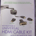 retrak premier series retractable universal HDMI cable kit with 2 adapter tips