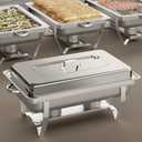Chafing Dishes for Buffet 4 Pack, 9 QT Full Pan Stainless Steel Chafing Dish Buffet Set Sturdy and High Grade Chafers and Buffet Warmers Sets for Any Party with Complete Set