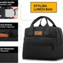 HOMESPON Insulated Lunch Bag for Women Men Lunch Box Cooler Lunch Tote for Work Picnic (Black)