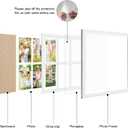 13x13 Collage Frame with 6 Openings 4X6 Pictures, Multiple Picture Frame with Mat, Wall or Tabletop Decor, White Wood Grain,2 Pack