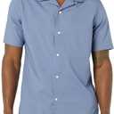 Amazon Essentials Men's Vacation Cotton Button-Down Short Sleeve Resort Shirt (Medium)