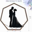 7FT Wooden Wedding Arch Heptagonal Wood Arches Arbor Backdrop Stand for Ceremony Indoor Outdoor Wedding Party Proposal Scene Garden Beach Forest Rustic Boho Decoration