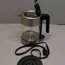 Amazon Basics Electric Kettle with Glass Carafe for Tea and Coffee, BPA-Free, Fast Boiling, Auto Shut-Off, 1 Liter, 1500W, Glass and Steel