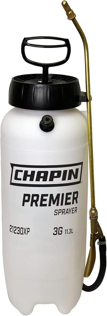 Chapin Gallon Pro XP Poly Sprayer For Fertilizer, Herbicides and Pesticides 21230XP Premire 3-Gallo, Translucent White (3-Gallon)
