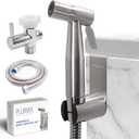 Handheld Bidet Sprayer for Toilet  Adjustable Water Pressure, Stainless Steel Jet Spray Kit with Bidet Hose - Feminine Wash, Muslim Shower, Diaper Cleaning (1 Set)