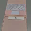 Harvopu Compatible with iPad Air 11 Inch & Air 5th/ Air 4th Generation Case with Keyboard - Multi-Touch Trackpad, 7-Color Backlit, Detachable Folio Keyboard Cover for Air 11-inch M4/M3/M2 (Light Pink)