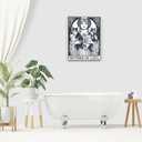 Vintage Tarot Wall Art Black And White Cat Bathroom Canvas Wall Decor Pussy Cat Pictures Paintings Prints Kitten Aesthetic Artwork Framed Decorations For Bedroom Living Room Gifts 16" x 20"