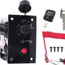 ApplianPar Outboard Top Single Ignition Switch Panel with Key 37100-96J24 37100-96J27 for Suzuki
