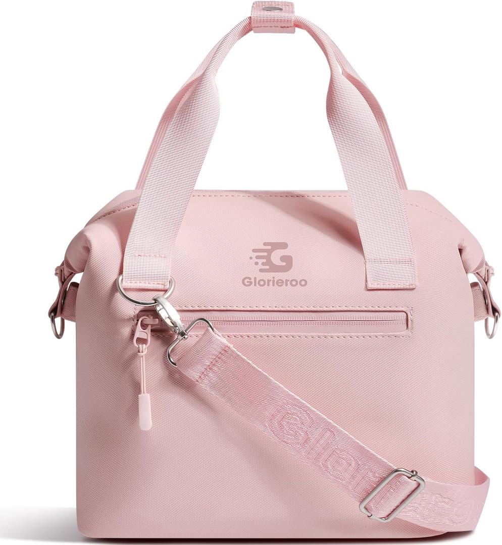 Pastel Lunch Box Women | Insulated Waterproof Leakproof Lunch Bag Cooler | Adjustable Strap | BPA-Free (10L, Rose Quartz)