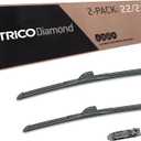 TRICO Diamond 22" + 21" Super Premium Automotive Replacement Windshield Wiper Blades (Set of 2), Passenger and Driver Side All-Weather Beam Wiper Blades for Select Vehicle Models (Item #25-2221)