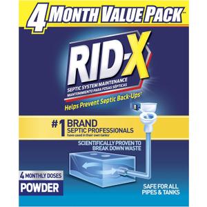RID-X Septic Treatment, 4 Month Supply Of Powder, 39.2 oz