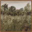 InSimSea Square Framed Canvas Wall Art, Vintage Decor Farmhouse Classical Field Wall Art Prints, Desk Decor, Natural Oil Paintings Home Decor for Living Room Bedroom, Kitchen, Office 16"x16" (Grassland)