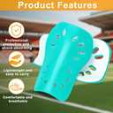 2 Pairs Shin Guards Soccer for Kids,Shin Pads Extra Lightweight Breathable Slide in Shin Guard for Football Training Match Outdoor Activities Protective Slip-in Shin Guards for Boys Girls (Aqua)