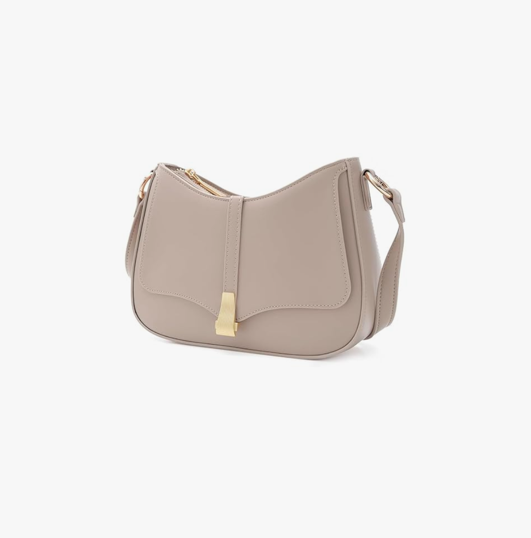 Prettyzys Crescent Shoulder Bag for Women, Vintage Retro Vegan Leather Clutch Tote Handbags Crossbody Bags Handbag for Women