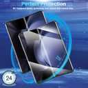 [2Set 6PCS] Screen Protector Compatible with Galaxy Z Fold 5 5G, 2 Inner TPU Films + 2 Outer Tempered Glass + 2 Camera Lens Protectors, High Clarity, Anti-Shatter