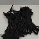 100% Human Hair Dreadlocks Handmade Locs Samll Size 0.4cm Width Pencil Size 60 per Bundles Natural Black #1B 8inch
