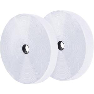 1 Inch x 82 Feet White Hook and Loop Tape, Non Slip Couch Cushion Gripper