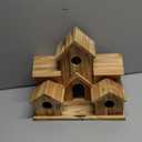 Bird Houses for Outside 10 Hole Bird House Room for 10 Bird Families Large Bird House for Garden/Courtyard/Backyard Decor Finch Bluebird Cardinals Handmade Hummingbird House
