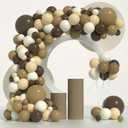 Brown Balloons Arch Kit - Neutral Balloon Garland Arch Kit Different Sizes 18 12 5 Inch Brown Sand White Nude Balloons for Cowboy Bear Baby Shower Gender Reveal Wedding Birthday Party Decorations