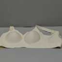LetsJoli Bras for Women Supportive Wireless Push Up Bra Full Coverage No Underwire Seamless Plus Size for Older Women (Medium, Cream White)
