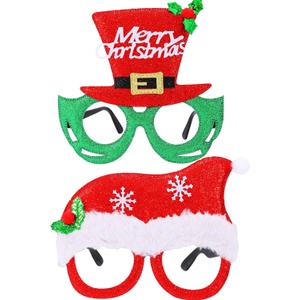 Christmas Xmas Sunglasses 2PCS Festivals Costume Eyeglasses for Adults