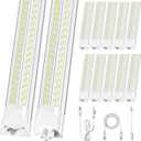 Super Bright 50W Led Shop Lights 4FT 10-Pack 5000K 7500LM For Garage Shop | 48inch Shop Light Linkable| 4' Led Ceiling Garage Lighting Light Fixtures For Garage Shop Workshop Warehouse Barn Lighting, 4FT-50W-10APCK