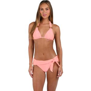 Sunshine 79 Women's Triangle Halter Bikini Swimsuit Top (Pink)
