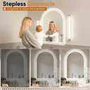 24"x36" Arched LED Bathroom Vanity Mirror with lights, Frameless Mirror
Anti-Fog, Backlit, 3 Color Temperatures, ShatterProof Tempered Glass, Memory Function,Lighted Mirror for Wall