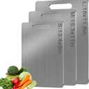 Titanium Cutting Board, Stainless Steel Cutting Boards for Kitchen, 18" x 11.8" Non Toxic Cutting Board Chopping Board for Meat Cheese Bread Vegetable Fruit