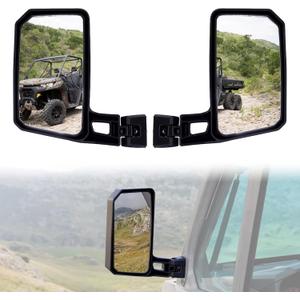 A & UTV PRO Side Mirrors for 2016-2025 Can Am Defender Accessories Adjustable Folding Wider Convex Rear View Mirror Replace #715008100, 2PCS