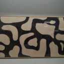 Framed Abstract Neutral Horizontal Wall Art for Living Room, Black Beige Mid Century Modern Artwork for Walls, Large Abstract Canvas Painting Print for Bedroom Hallway Home Office Wall Decor, 24x48 In