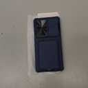 SSLOTSCASE for Samsung Galaxy S25 Ultra Case with Stand & Credit Card Holder & Sliding Camera Cover, Full-Body Drop Proof TPU Soft Silicone Edge Protective Case Cover for Galaxy S25 Ultra 6.9, Blue