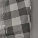 Smiry Round Picnic Tablecloth, Elastic Waterproof Fitted Vinyl Tablecloths for 45"-56" Tables, Flannel Backed Buffalo Plaid Table Cover for Dining, Camping, Outdoor, White and Grey