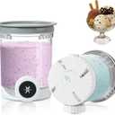 2 Pack Pint Containers Replacement for Ninja Swirl Ice Cream & Soft Serve Makers, Swirl Pints and Lids Compatible with NC700 NC701 Series, BPA-Free & Dishwasher Safe,Replacement XSK7PNTLD2