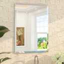TETOTE 22" x 30" Bathroom Mirror Frameless Tempered Wall Mounted Beveled Mirror for Bathroom
