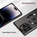 OOK Magnetic Case Made for iPhone 14 Pro Max (6.7 Inch) (Compatible with MagSafe) Clear Phone Cover with Screen Protector Soft TPU Anti-Scratch Shockproof Protective Case for Women Men - Black