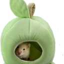 ANIAC Pet Winter Hanging Fruit House Hammock Warm Bed Nest Accessories for Hamster Guinea Pig Hedgehog Chinchilla and Small Animals (Green)