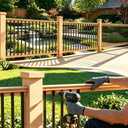 HZIU 101 Pack 29.5 Inch Rust-Proof Durable Black Side Mount Stainless Steel Deck Balusters with End Caps & Screws for Patio Balcony Outdoor Staircases Porch