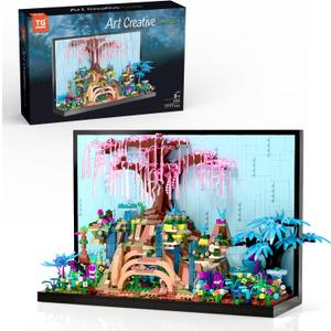 Micro Brick Tree of Life Building Set, Creative Nature World Model, 3D Wall Art Home Office Decoration or Table Display, Collectible Display Set, Ideas Gift Building Toy for Adults,Teens Ages 8+ Kids, 7 inches x 12 inches x 2 inches