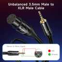 Cable Matters Unbalanced 3.5mm to XLR Cable - 10ft, Male to Female, 1/8 Inch to XLR Cable